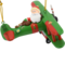 Large 6" Funny Aviator Santa Flying Plane Losing Presents Ornament
